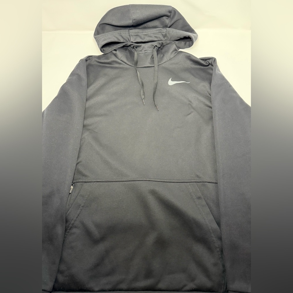 Men’s Nike Dri Fit Fleece Hoodie Pullover Sweatshirt Black Size Large